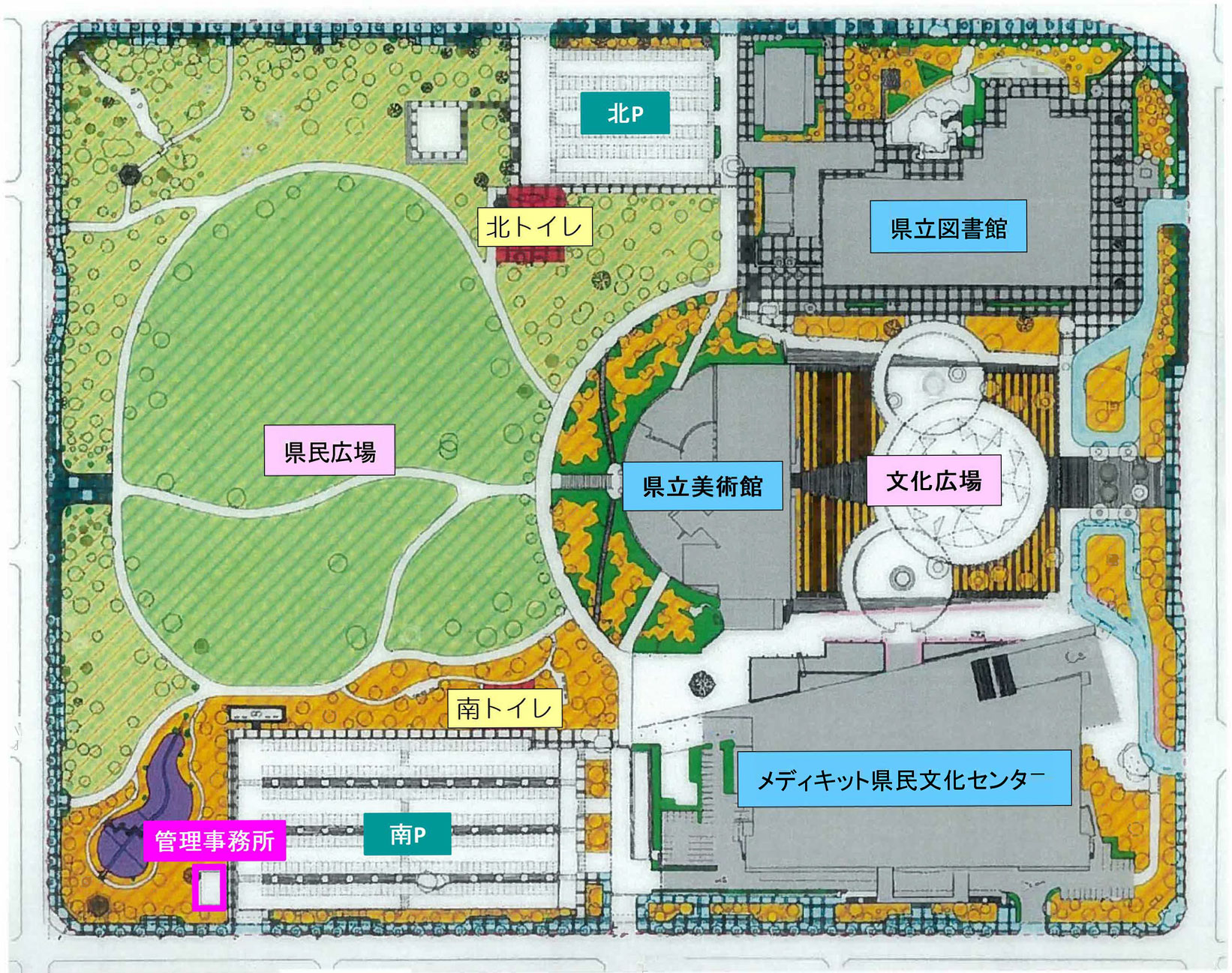 宮崎県総合文化公園マップ
